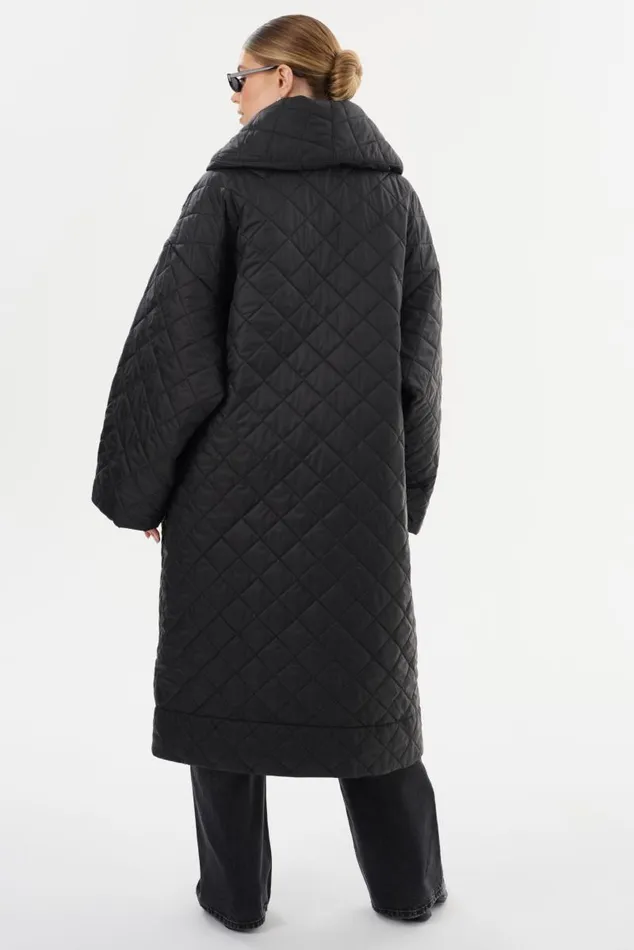 Women HENDRIKA Oversized Quilted Coat Black LAMARQUE Puffers Women HENDRIKA Oversized Quilted Coat Black LAMARQUE Puffers