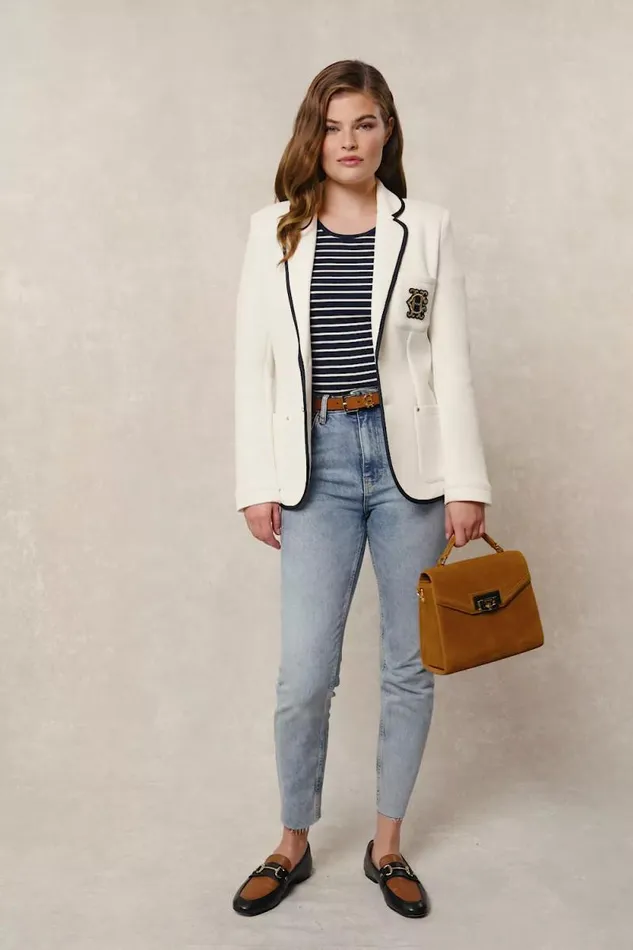 Women Henley Blazer Cream Holland Cooper Blazers