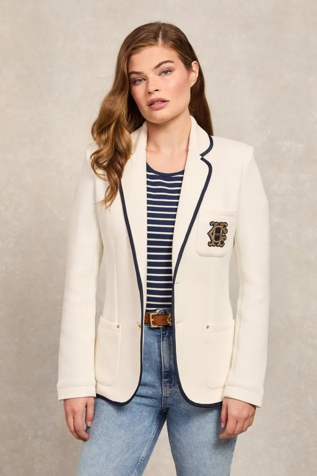 Women Henley Blazer Cream Holland Cooper Blazers