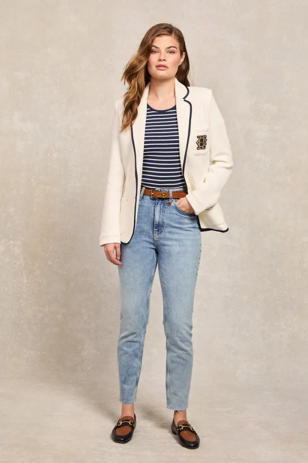 Women Henley Blazer Cream Holland Cooper Blazers