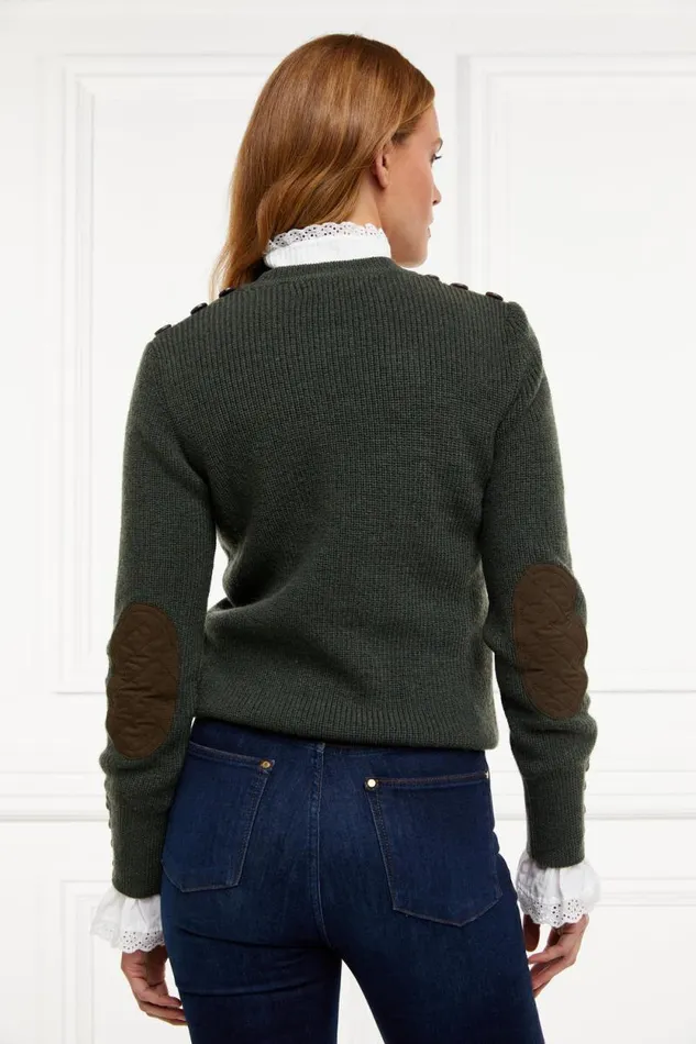 Women Heritage Crew Neck Knit Forest Marl Holland Cooper Knitwear Women Heritage Crew Neck Knit Forest Marl Holland Cooper Knitwear