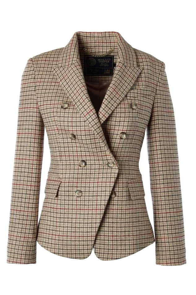 Women Heritage Knightsbridge Blazer Charlton Tweed Horn Button Holland Cooper Blazers