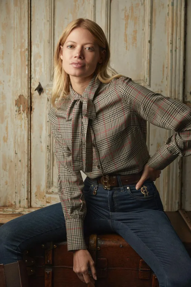 Women Heritage Shirt Orange Windsor Holland Cooper Shirts and Blouses