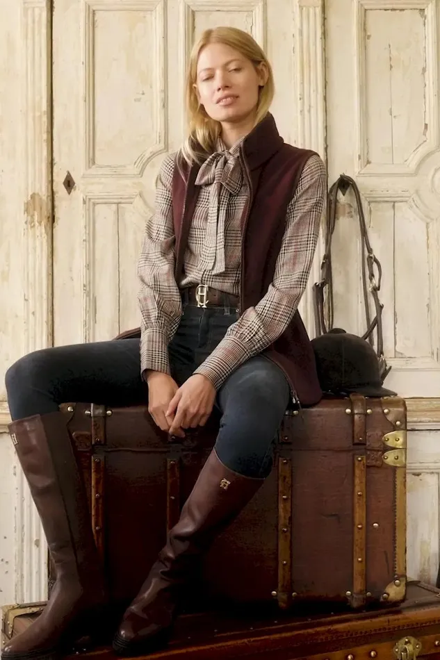 Women Heritage Shirt Orange Windsor Holland Cooper Shirts and Blouses