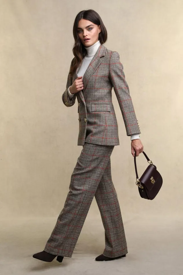 Women High Waisted Straight Trouser Orange Windsor Holland Cooper Tailoring Women High Waisted Straight Trouser Orange Windsor Holland Cooper Tailoring