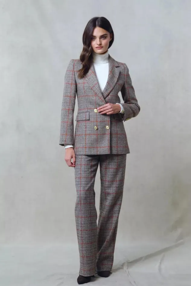 Women High Waisted Straight Trouser Orange Windsor Holland Cooper Tailoring Women High Waisted Straight Trouser Orange Windsor Holland Cooper Tailoring