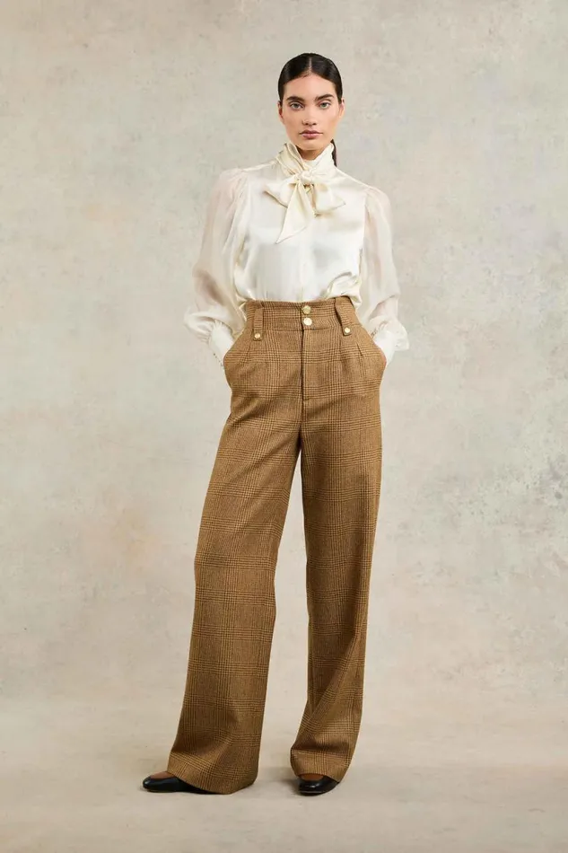 Women High Waisted Straight Trouser Tawny Holland Cooper Tailoring