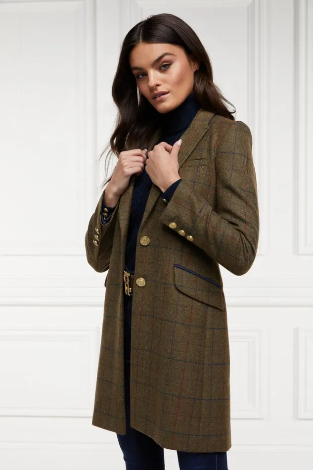 Women Highgrove Coat Glen Green Holland Cooper Tailoring