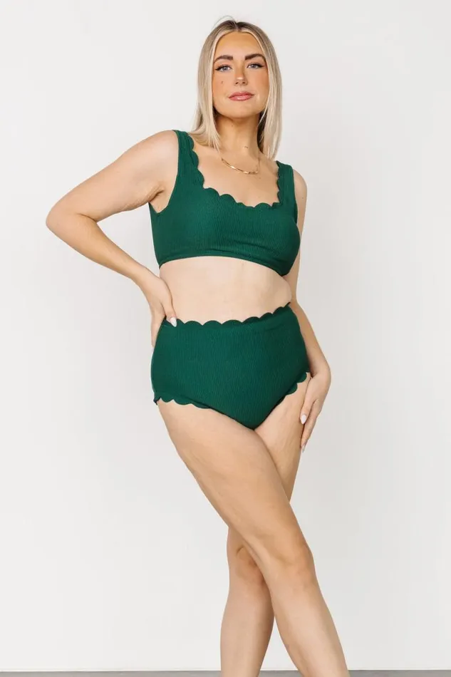 Women Honolulu High Waist Bikini Bottom Green Baltic Born Bikini