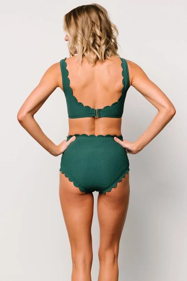 Women Honolulu High Waist Bikini Bottom Green Baltic Born Bikini