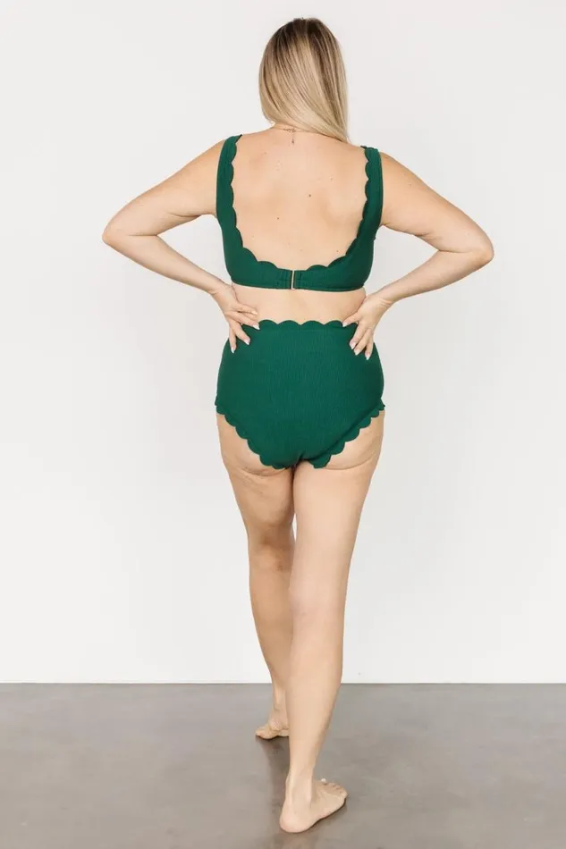 Women Honolulu High Waist Bikini Bottom Green Baltic Born Bikini