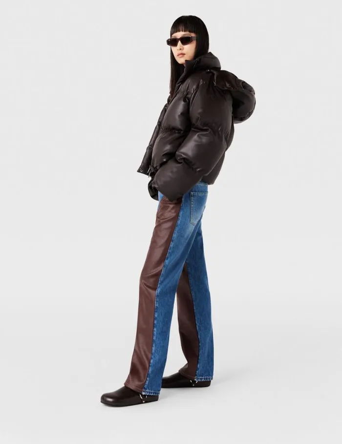 Women Hooded Alter Mat Puffer Jacket Dark Chocolate Brown Stella McCartney Coats And Jackets