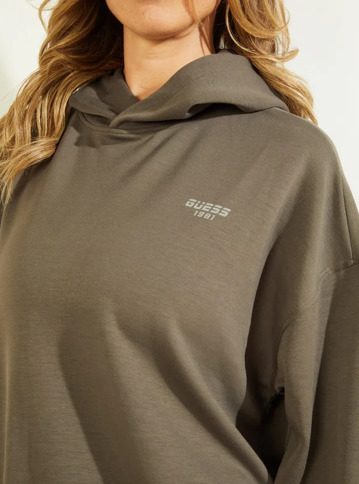 Women Hoodies GUESS Eco Brown Christi Active Hoodie Jumper Women Hoodies GUESS Eco Brown Christi Active Hoodie Jumper