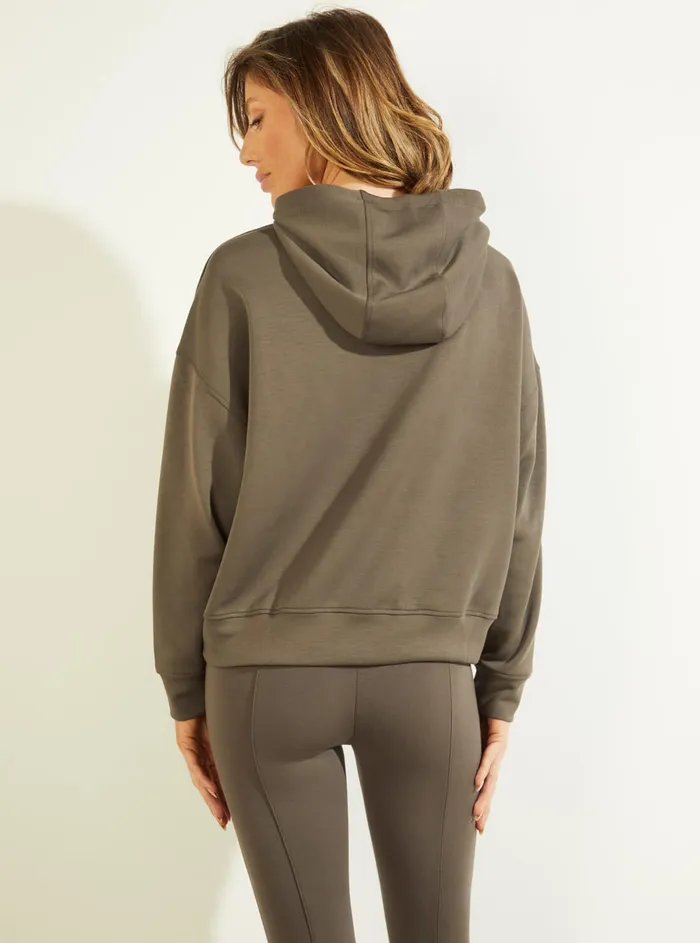 Women Hoodies GUESS Eco Brown Christi Active Hoodie Jumper Women Hoodies GUESS Eco Brown Christi Active Hoodie Jumper