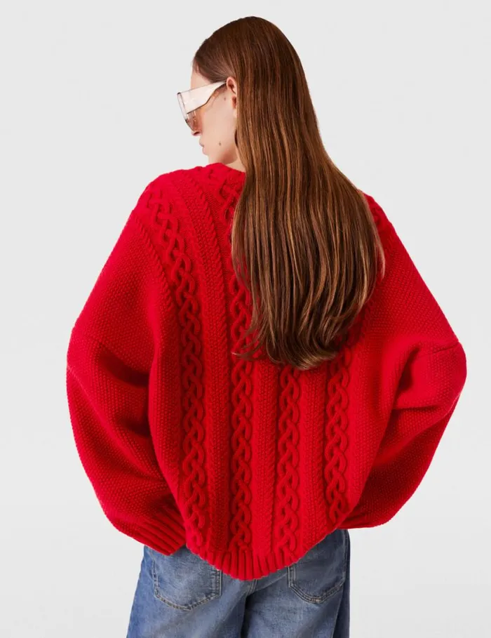 Women Hybrid Crewneck Sweater Red Stella McCartney Knitwear Women Hybrid Crewneck Sweater Red Stella McCartney Knitwear