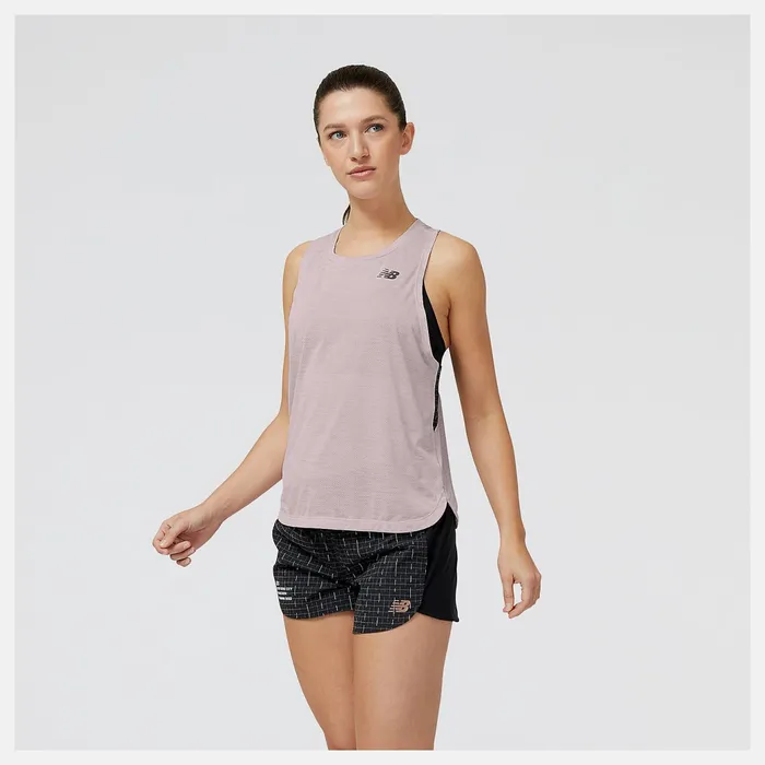Women Impact Run Luminous Tank Stone Pink Heather New Balance Shirts