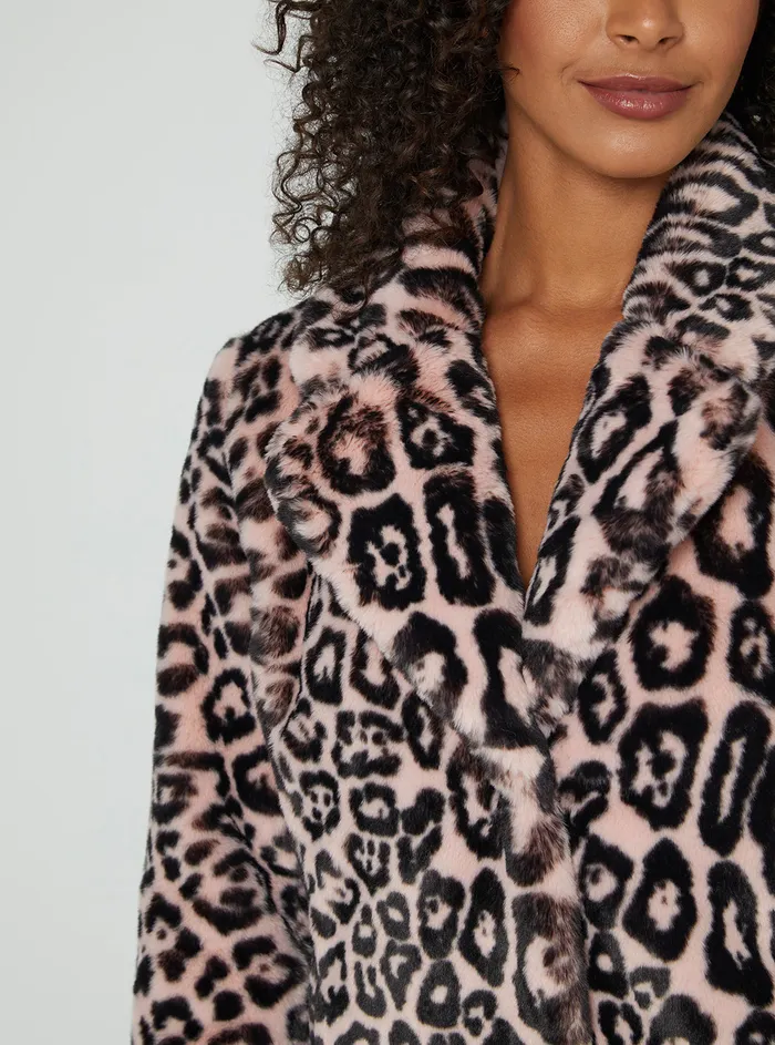 Women Jackets and Coats GUESS Leopard Pink Fatima Coat Women Jackets and Coats GUESS Leopard Pink Fatima Coat