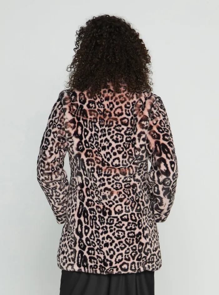 Women Jackets and Coats GUESS Leopard Pink Fatima Coat Women Jackets and Coats GUESS Leopard Pink Fatima Coat