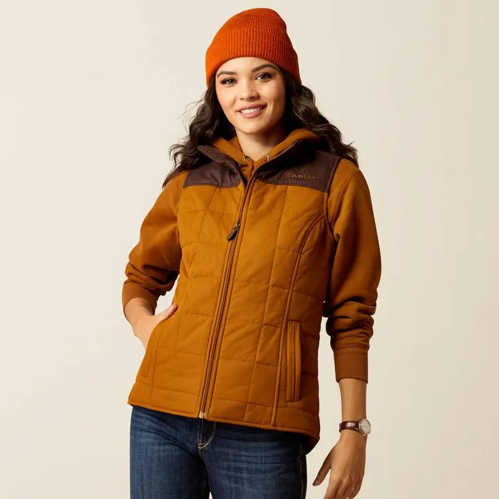 Women Jackets and Vests Ariat Crius Insulated Vest Chestnutchocolate Plum