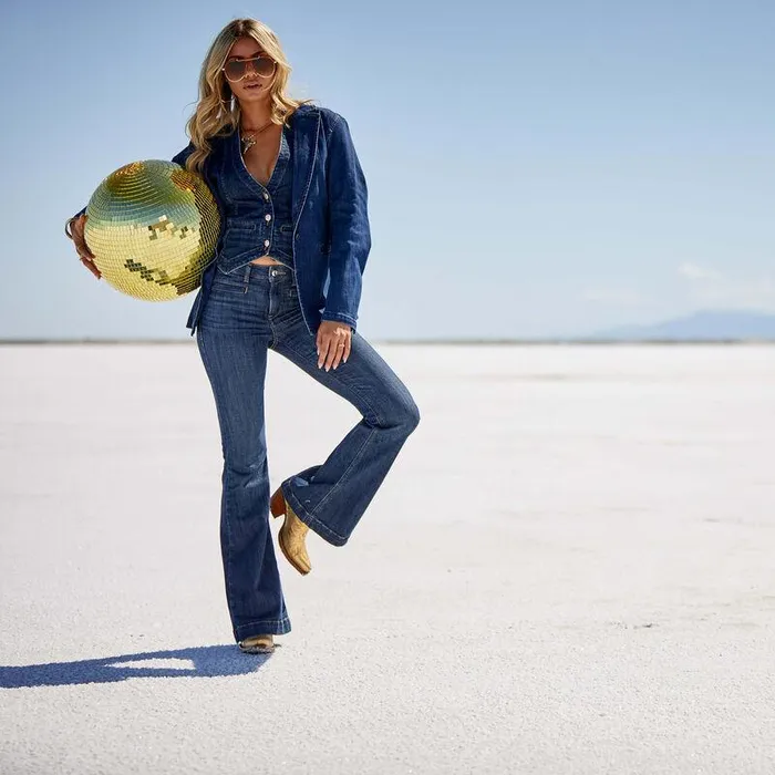 Women Jackets and Vests Ariat Denim Blazer Midnight Women Jackets and Vests Ariat Denim Blazer Midnight