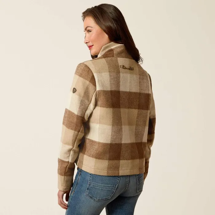 Women Jackets and Vests Ariat Marland Jacket Camel Buffalo Plaid Women Jackets and Vests Ariat Marland Jacket Camel Buffalo Plaid