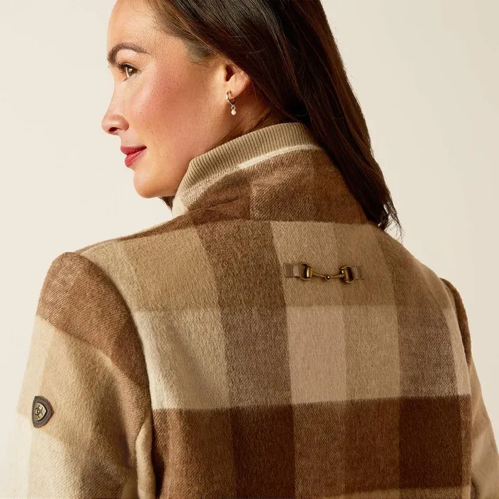 Women Jackets and Vests Ariat Marland Jacket Camel Buffalo Plaid Women Jackets and Vests Ariat Marland Jacket Camel Buffalo Plaid