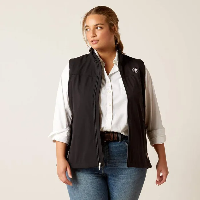 Women Jackets and Vests Ariat New Team Softshell Vest Black Women Jackets and Vests Ariat New Team Softshell Vest Black