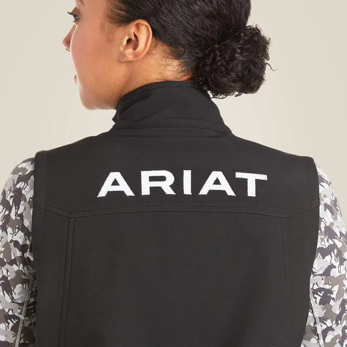 Women Jackets and Vests Ariat New Team Softshell Vest Black Women Jackets and Vests Ariat New Team Softshell Vest Black