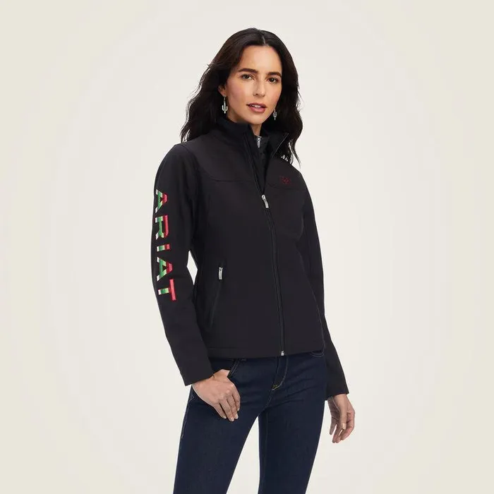Women Jackets and Vests Ariat Rosas Team Softshell Jacket Black