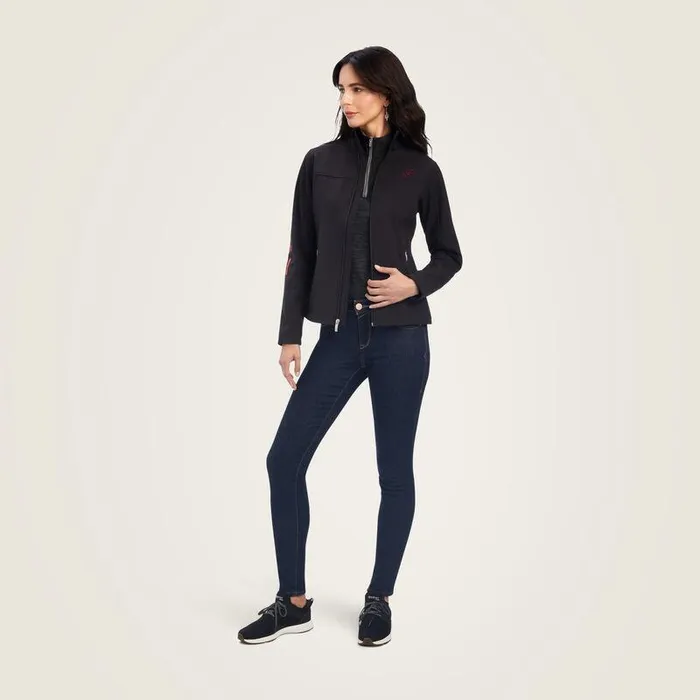 Women Jackets and Vests Ariat Rosas Team Softshell Jacket Black Women Jackets and Vests Ariat Rosas Team Softshell Jacket Black