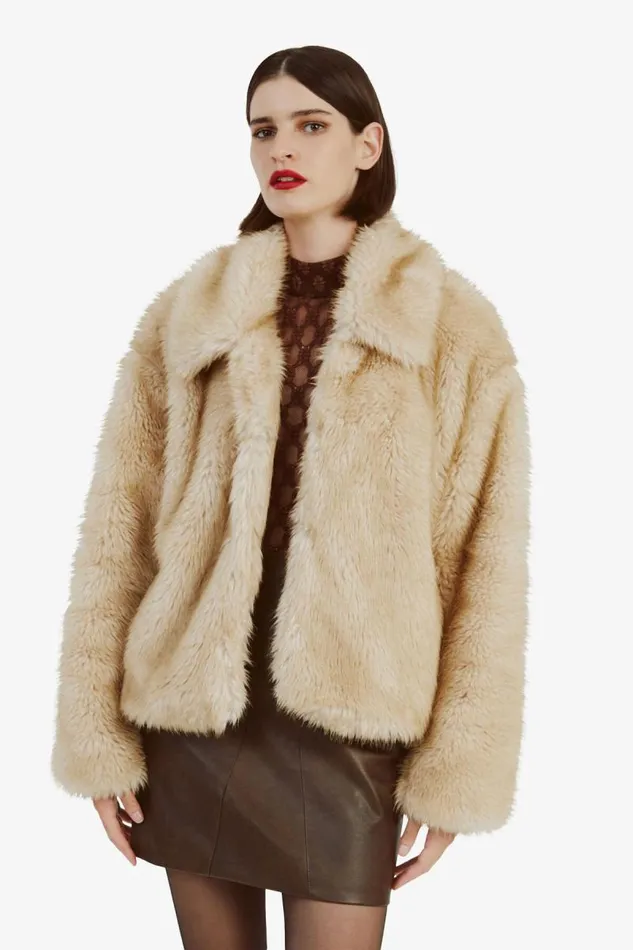 Women Jackets Bardot Sarissa Faux Fur Jacket In Oatmeal Oatmeal Women Jackets Bardot Sarissa Faux Fur Jacket In Oatmeal Oatmeal
