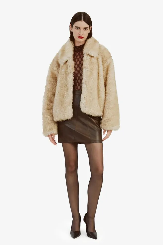 Women Jackets Bardot Sarissa Faux Fur Jacket In Oatmeal Oatmeal Women Jackets Bardot Sarissa Faux Fur Jacket In Oatmeal Oatmeal
