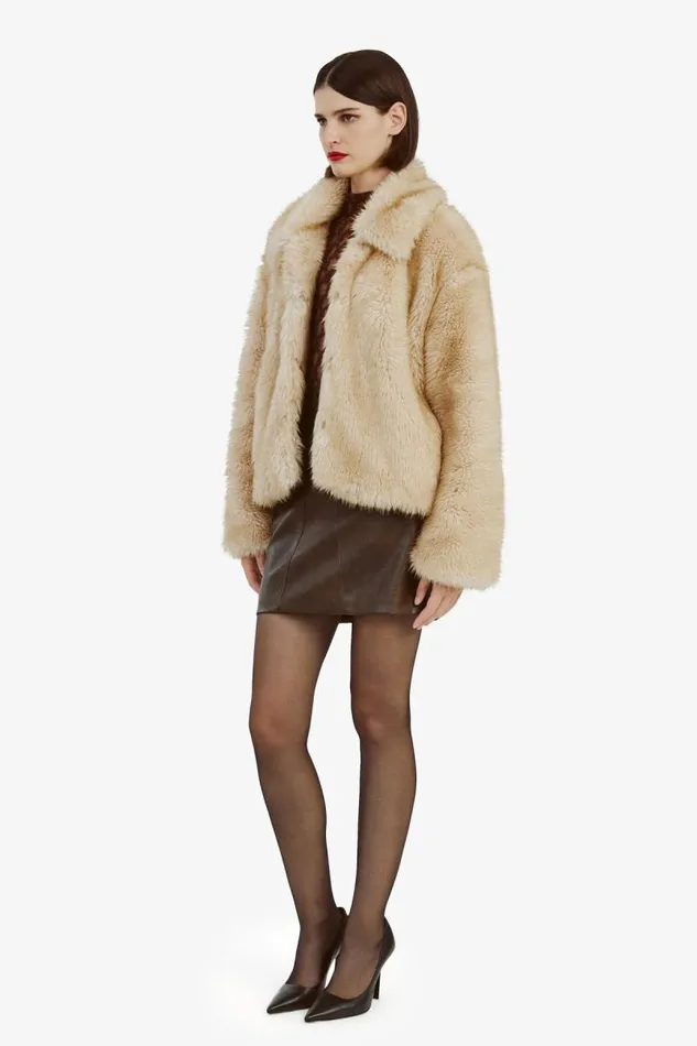 Women Jackets Bardot Sarissa Faux Fur Jacket In Oatmeal Oatmeal Women Jackets Bardot Sarissa Faux Fur Jacket In Oatmeal Oatmeal