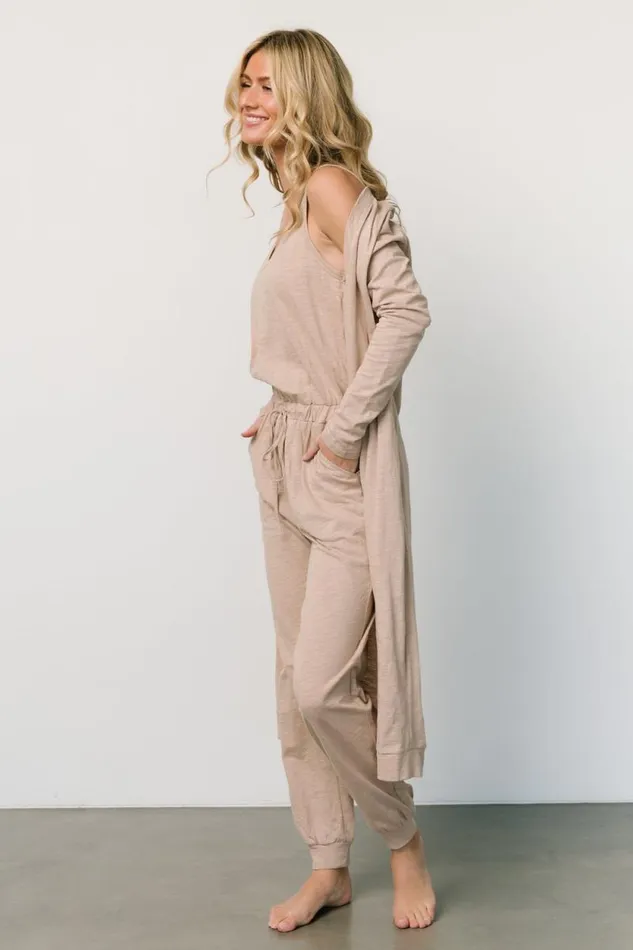 Women Janae Jumpsuit Cardigan Set Oatmeal Baltic Born Jumpsuits and Rompers