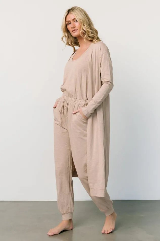 Women Janae Jumpsuit Cardigan Set Oatmeal Baltic Born Jumpsuits and Rompers