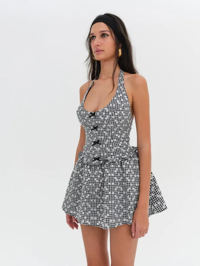 Women Janice Halter Mini Dress Black For Love and Lemons Dresses Women Janice Halter Mini Dress Black For Love and Lemons Dresses