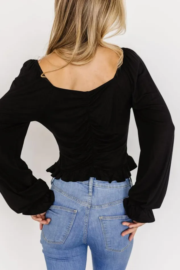 Women Jaslyn Gathered Top Black Baltic Born Blouses and Shirts Women Jaslyn Gathered Top Black Baltic Born Blouses and Shirts