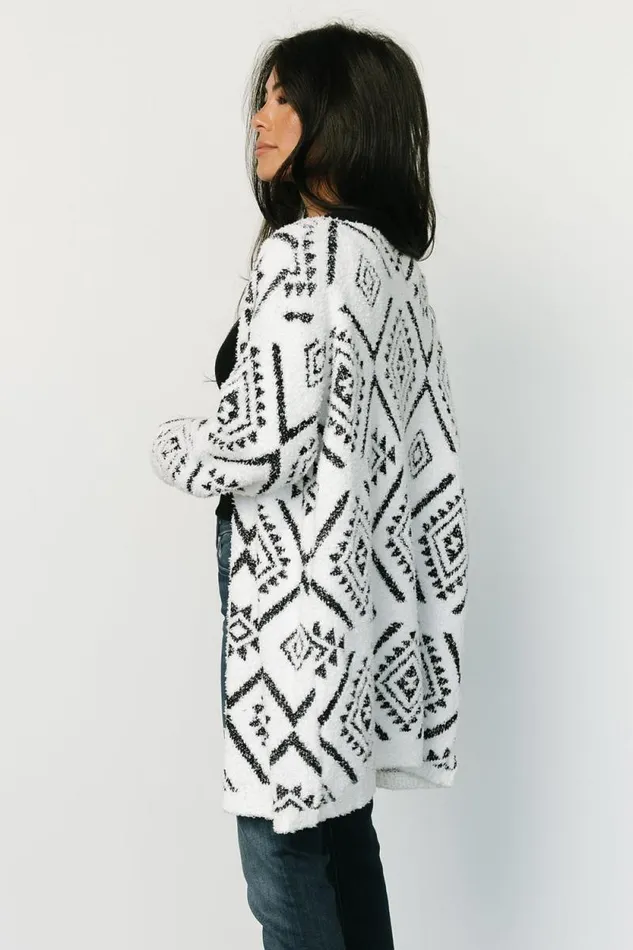 Women Jay Oversized Cardigan White Black Baltic Born Sweaters Women Jay Oversized Cardigan White Black Baltic Born Sweaters
