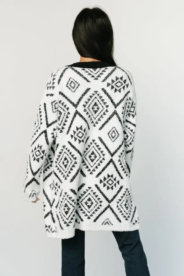 Women Jay Oversized Cardigan White Black Baltic Born Sweaters Women Jay Oversized Cardigan White Black Baltic Born Sweaters