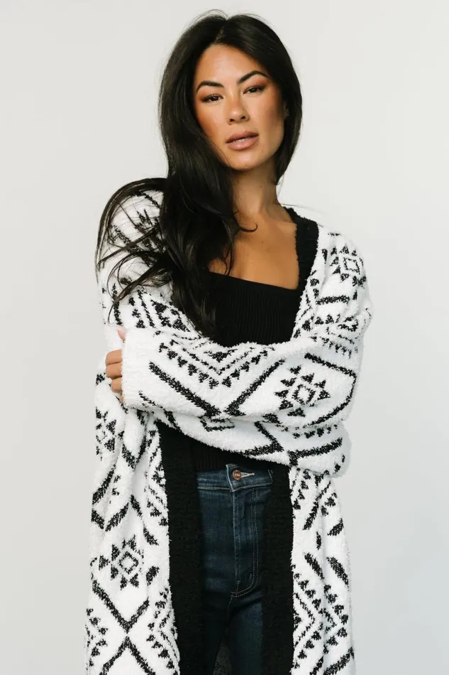 Women Jay Oversized Cardigan White Black Baltic Born Sweaters Women Jay Oversized Cardigan White Black Baltic Born Sweaters