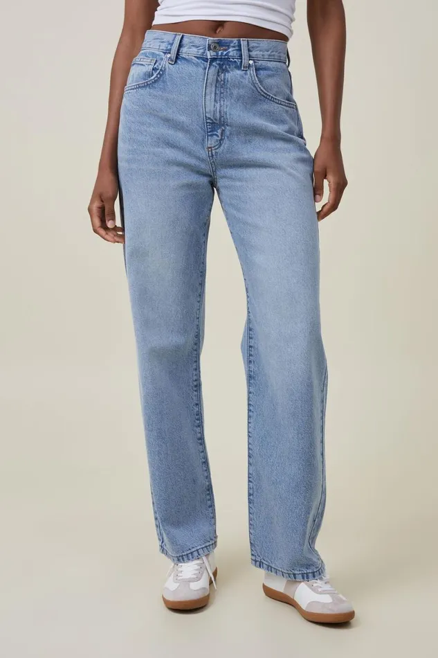 Women Jeans Cotton On Loose Straight Jean Bondi Blue