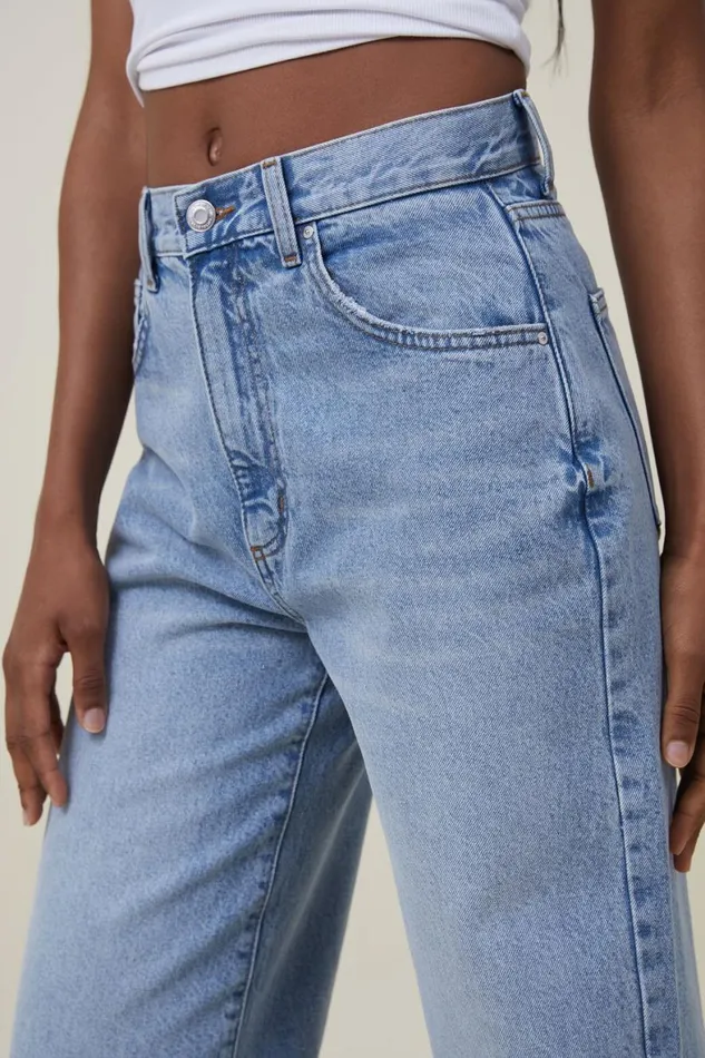 Women Jeans Cotton On Loose Straight Jean Bondi Blue