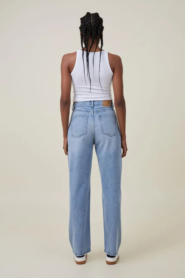 Women Jeans Cotton On Loose Straight Jean Bondi Blue