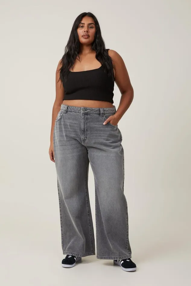 Women Jeans Cotton On Super Baggy Jean Shadow Grey