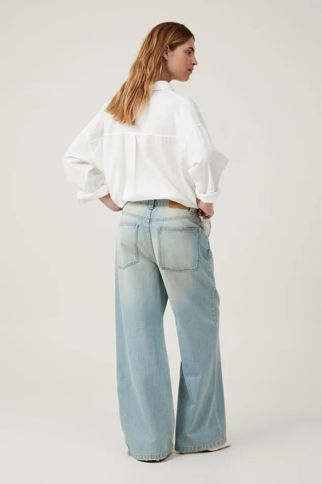Women Jeans Cotton On Super Baggy Jean Shell Blue