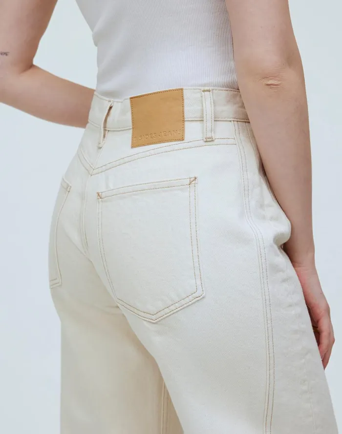Women Jeans Madewell B Sides Relaxed Lasso Cuffed Jeans Clair Rinse