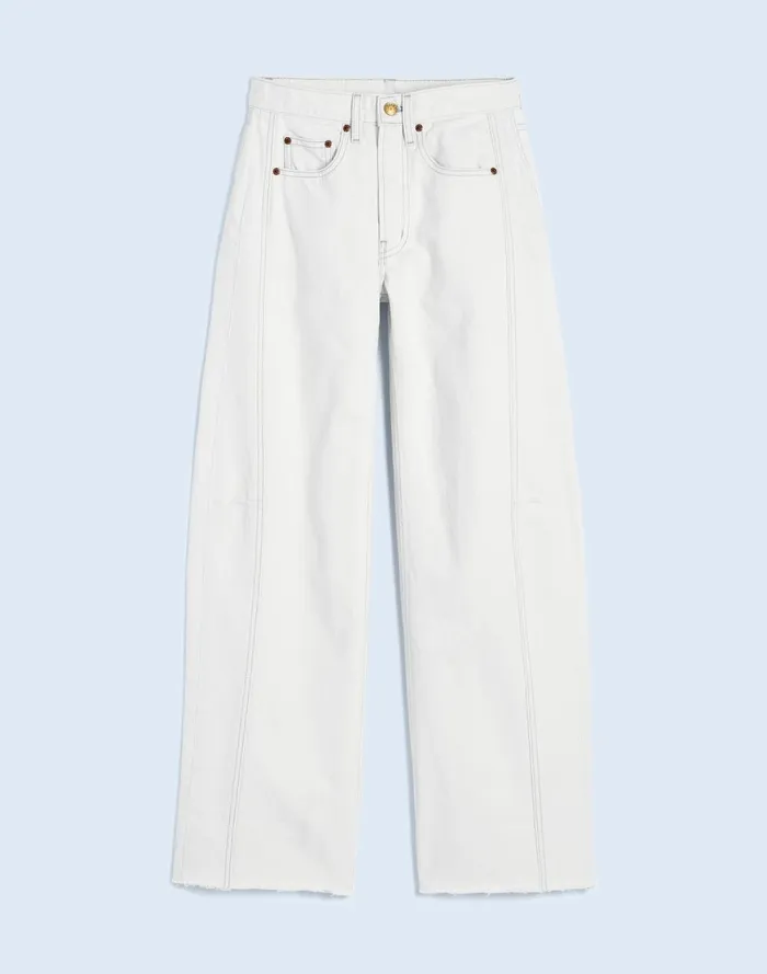 Women Jeans Madewell B Sides Relaxed Lasso Cuffed Jeans Clair Rinse