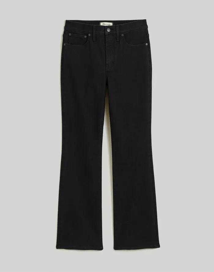 Women Jeans Madewell Kick Out Crop Jeans Black Rinse Wash