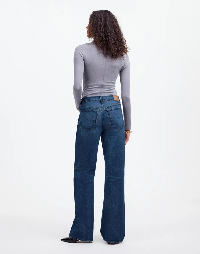 Women Jeans Madewell LowSlung Baggy Jeans Moffat Wash
