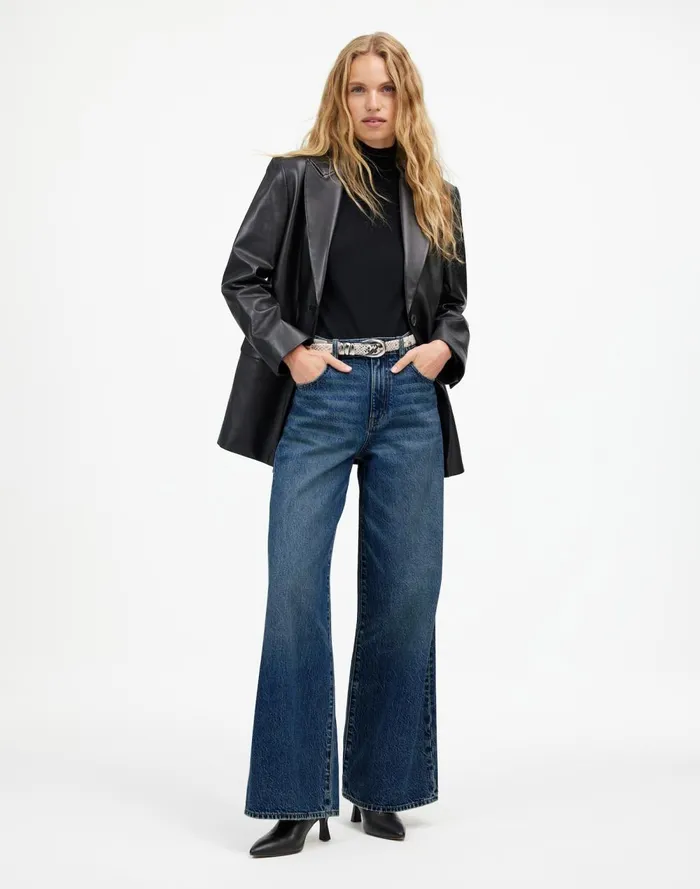 Women Jeans Madewell SuperwideLeg Jeans Concho Wash